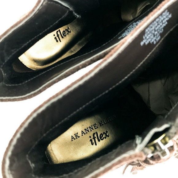 Anne Klein iflex Caroline Womens Size 8.5 Brown Suede Ankle Tassel Zip Booties‎ - Picture 7 of 10